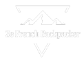 Logo Ze French Backpacker blanc sans slogan